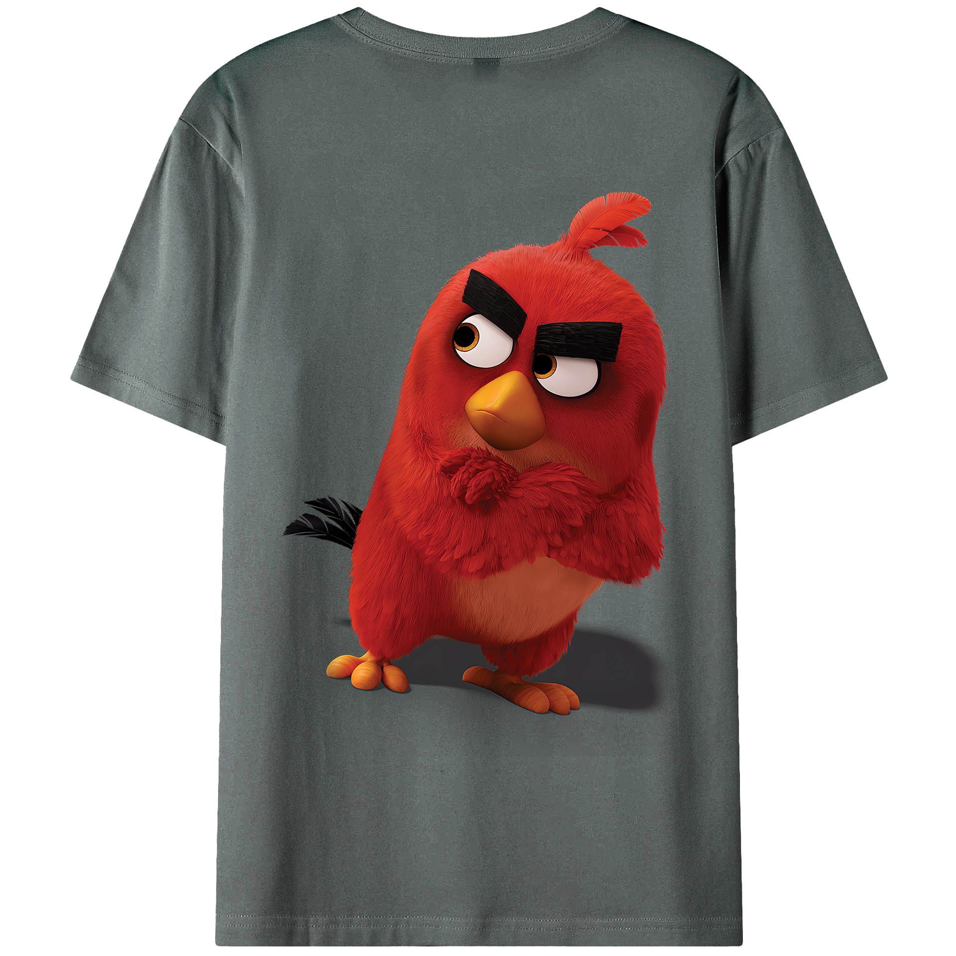 （画像用） Angry Birds アングリーバード 綿100％半袖Tシャツ（背面プリント）